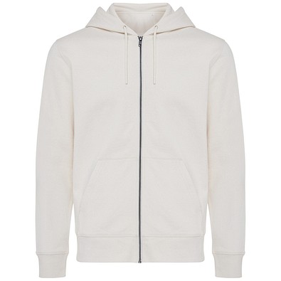 Iqoniq Abisko Zip-Kapuzenpullover aus recycelter Baumwolle, natural raw, XXS